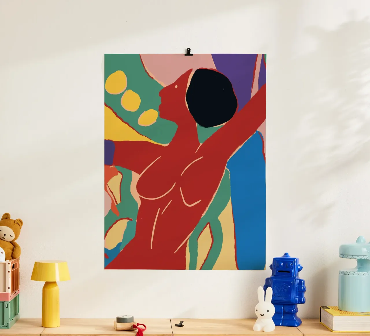 Energieke gedurfde compositie poster van Little Dean