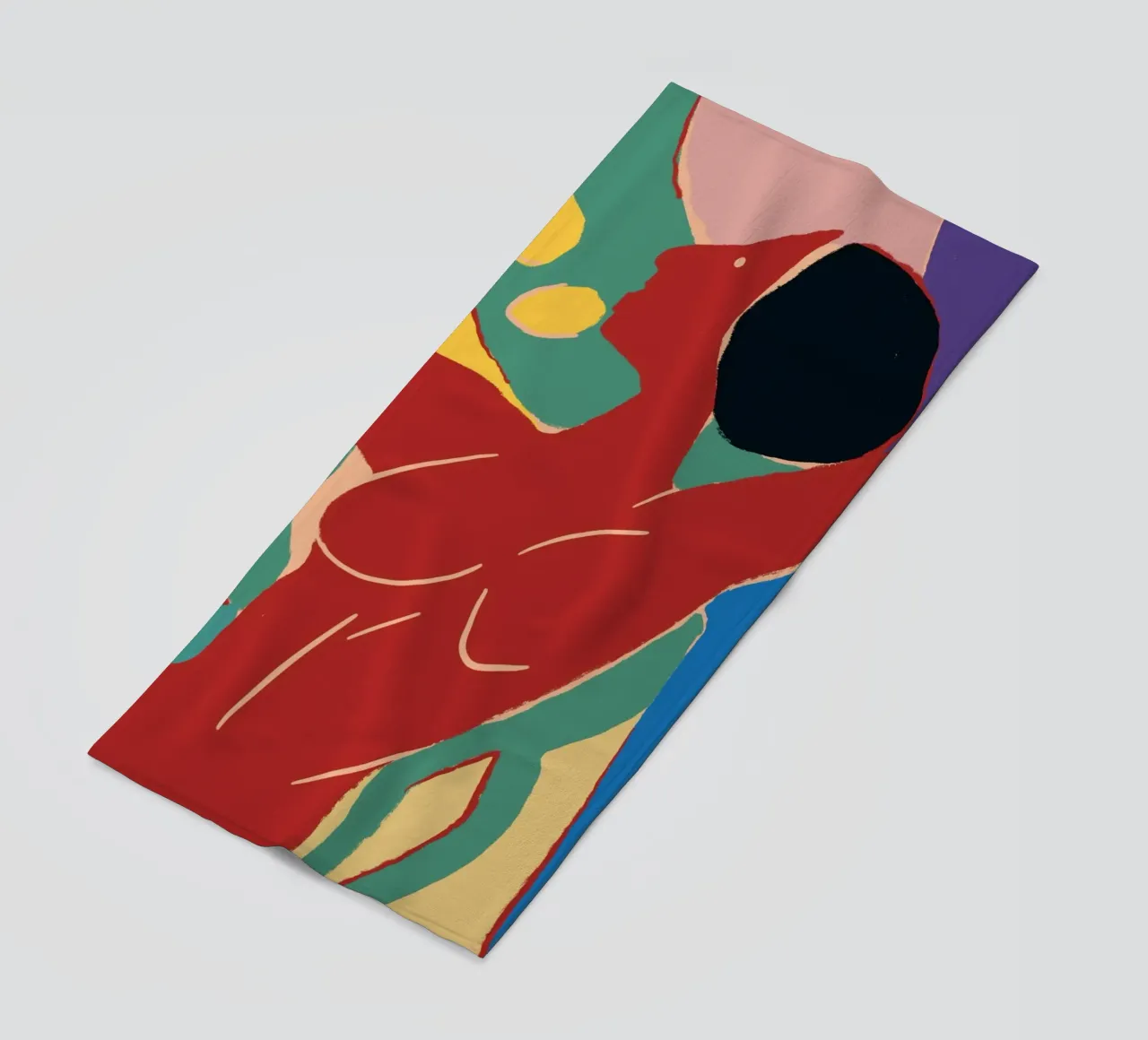 Energetic bold composition beach towel by Little Dean
