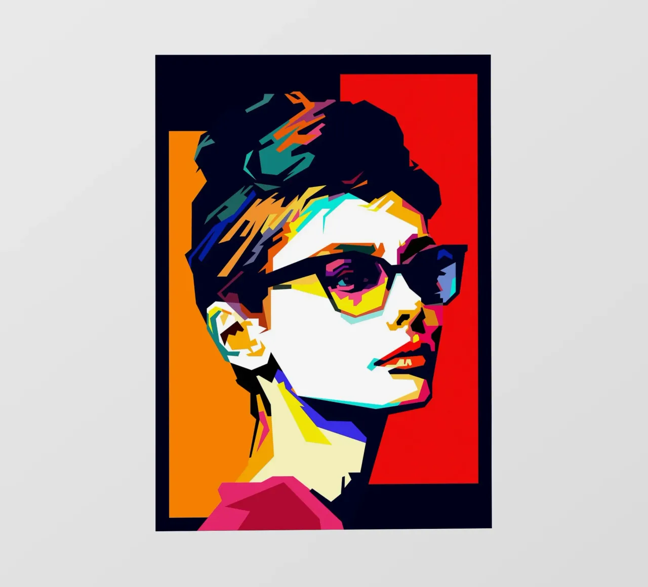 Audreay Hepburn Cinema classico WPAP Trending Now pellicola backlit da Artkreator