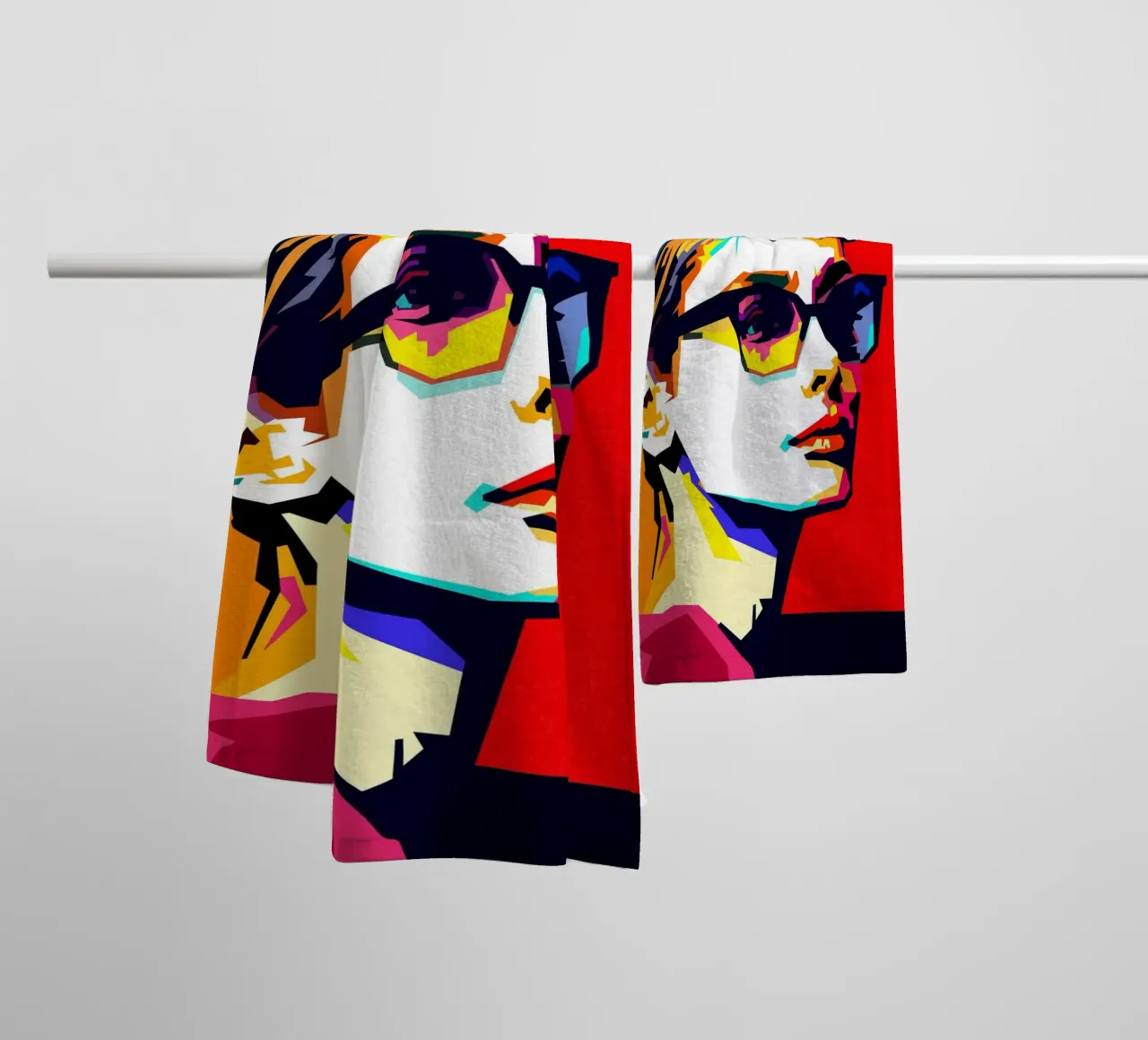 Audreay Hepburn Cinema classico WPAP Trending Now asciugamano da bagno da Artkreator
