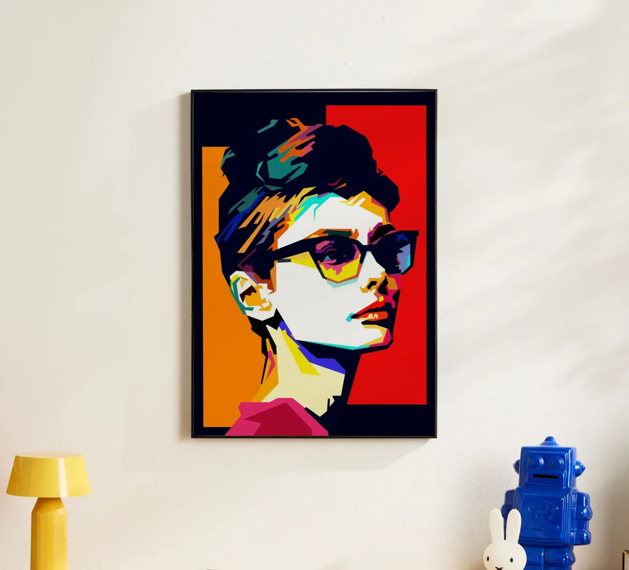 Audreay Hepburn Cinema classico WPAP Trending Now alluminio dibond da Artkreator