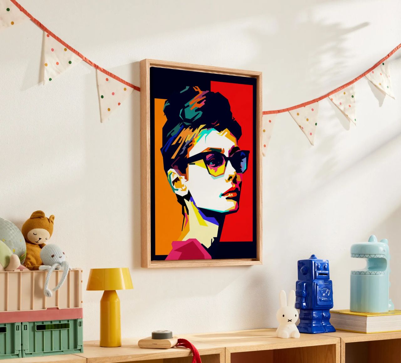 Audreay Hepburn Klassisches Kino WPAP Trending Now Leinwand von Artkreator