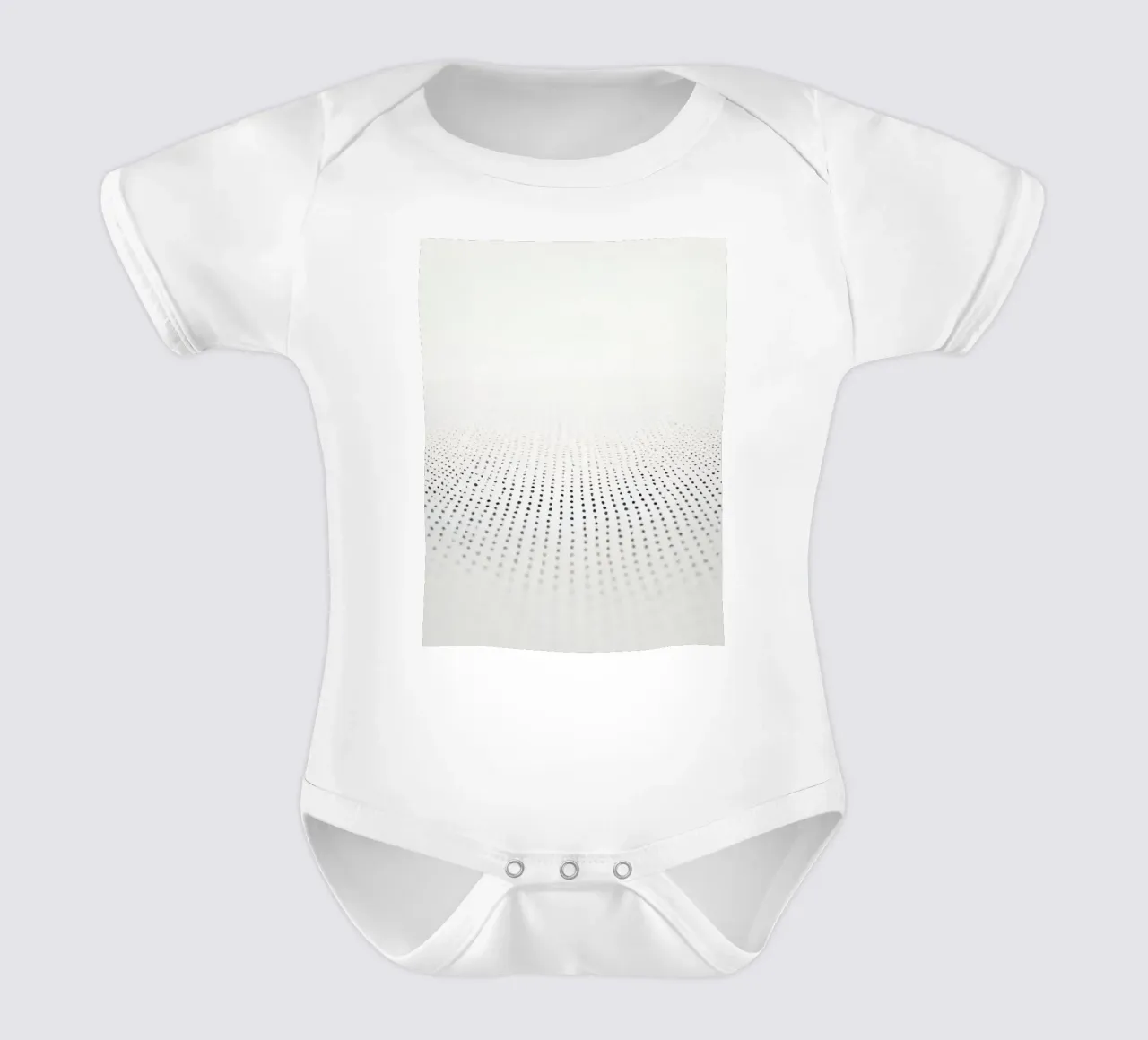 Abstrakter Hintergrund modernes Design mit Farbverlauf Punkte Kurzarm Babybody von DesignDoodle