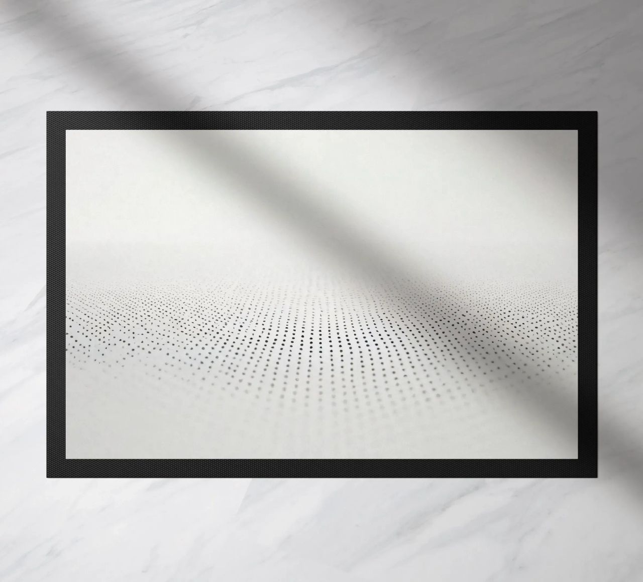 Abstract background modern design featuring gradient dots doormat by DesignDoodle