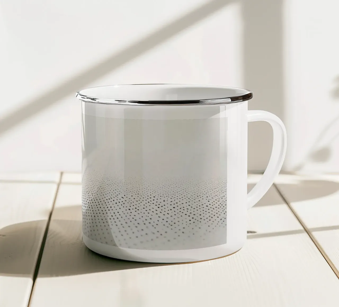 Fond abstrait moderne avec points dégradés mug en émail de DesignDoodle