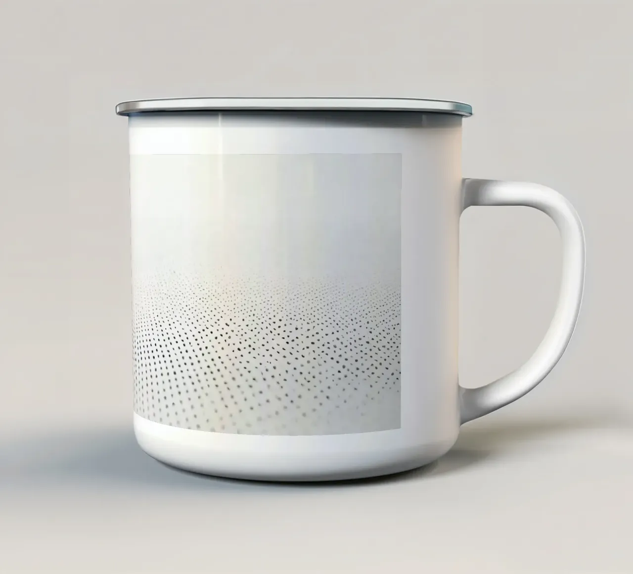 Fond abstrait moderne avec points dégradés mug en émail de DesignDoodle