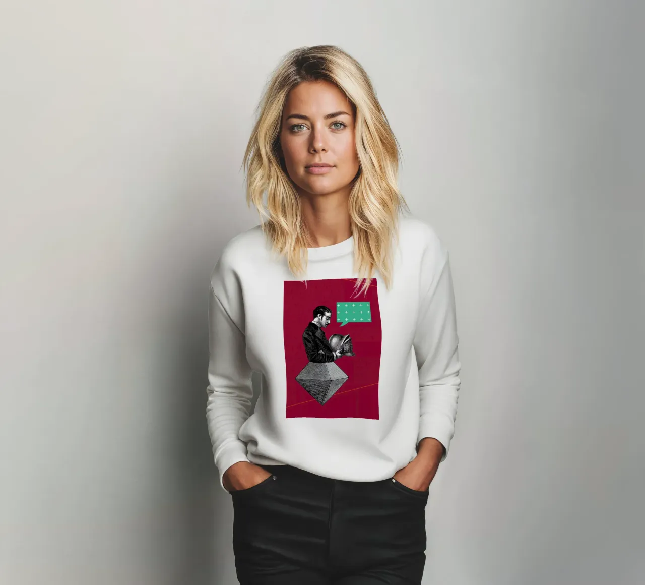 Red Conversation felpa da The Gently Unfurling Sneak