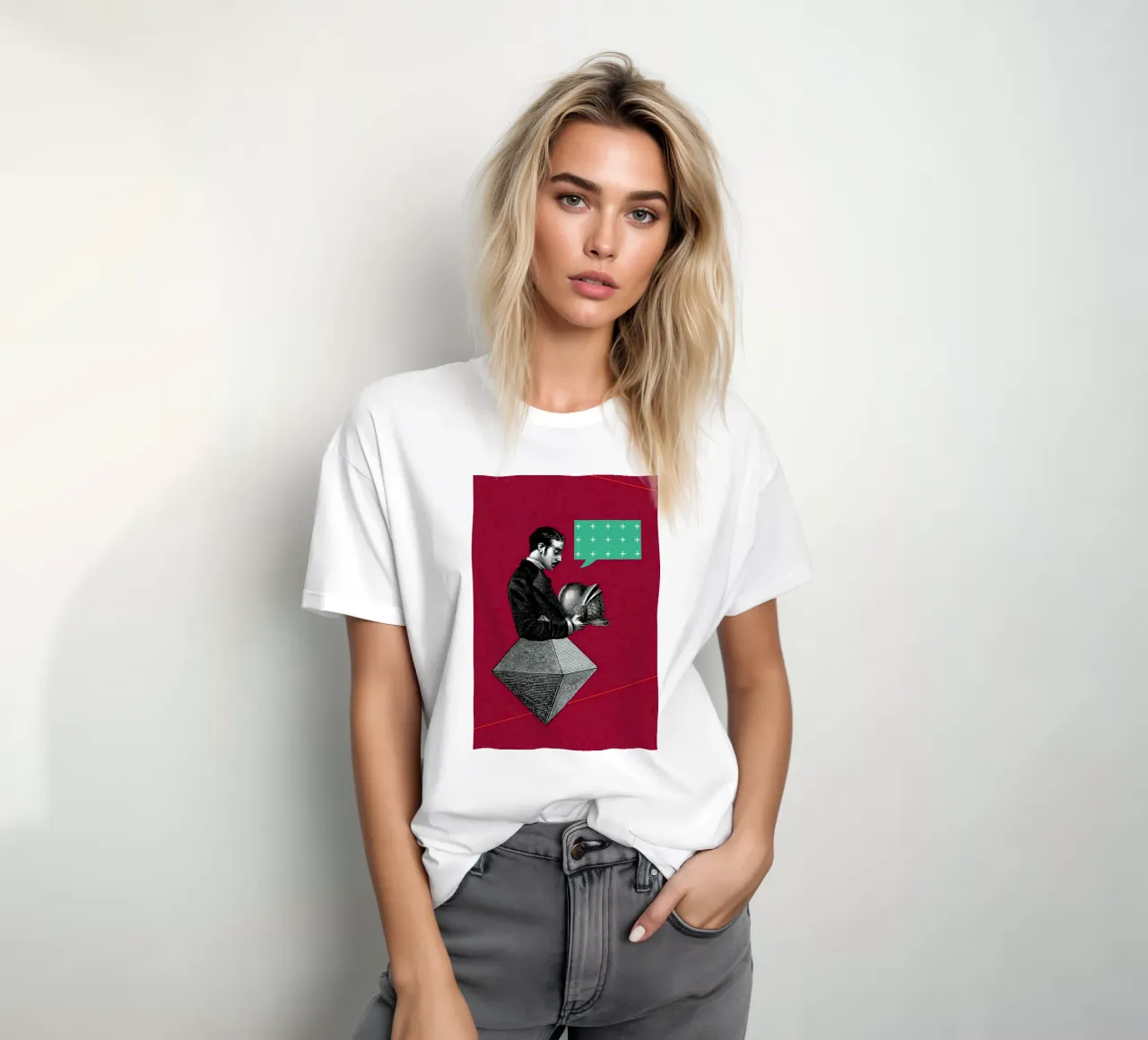 Red Conversation t-shirt da The Gently Unfurling Sneak