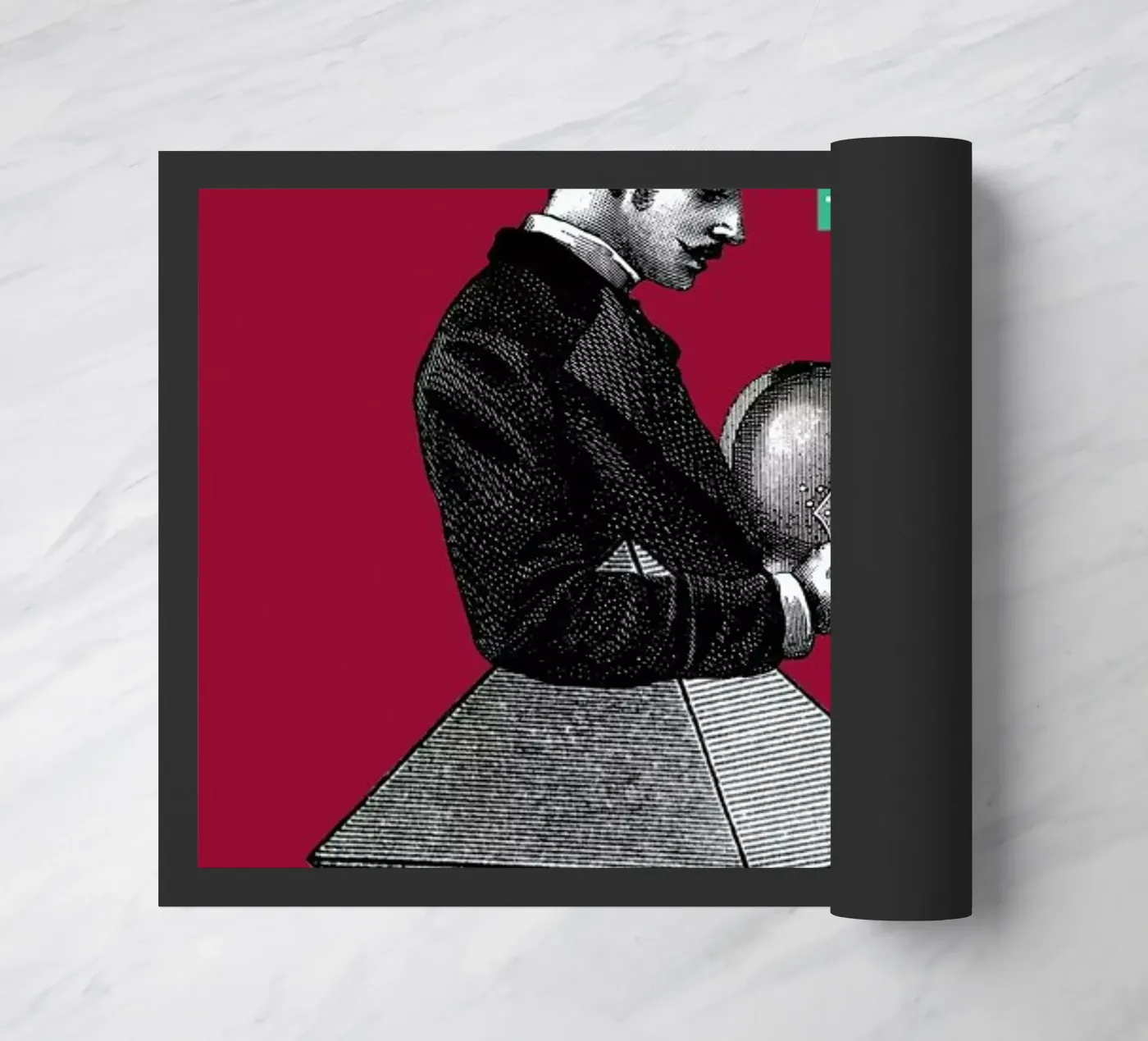 Red Conversation paillasson de The Gently Unfurling Sneak