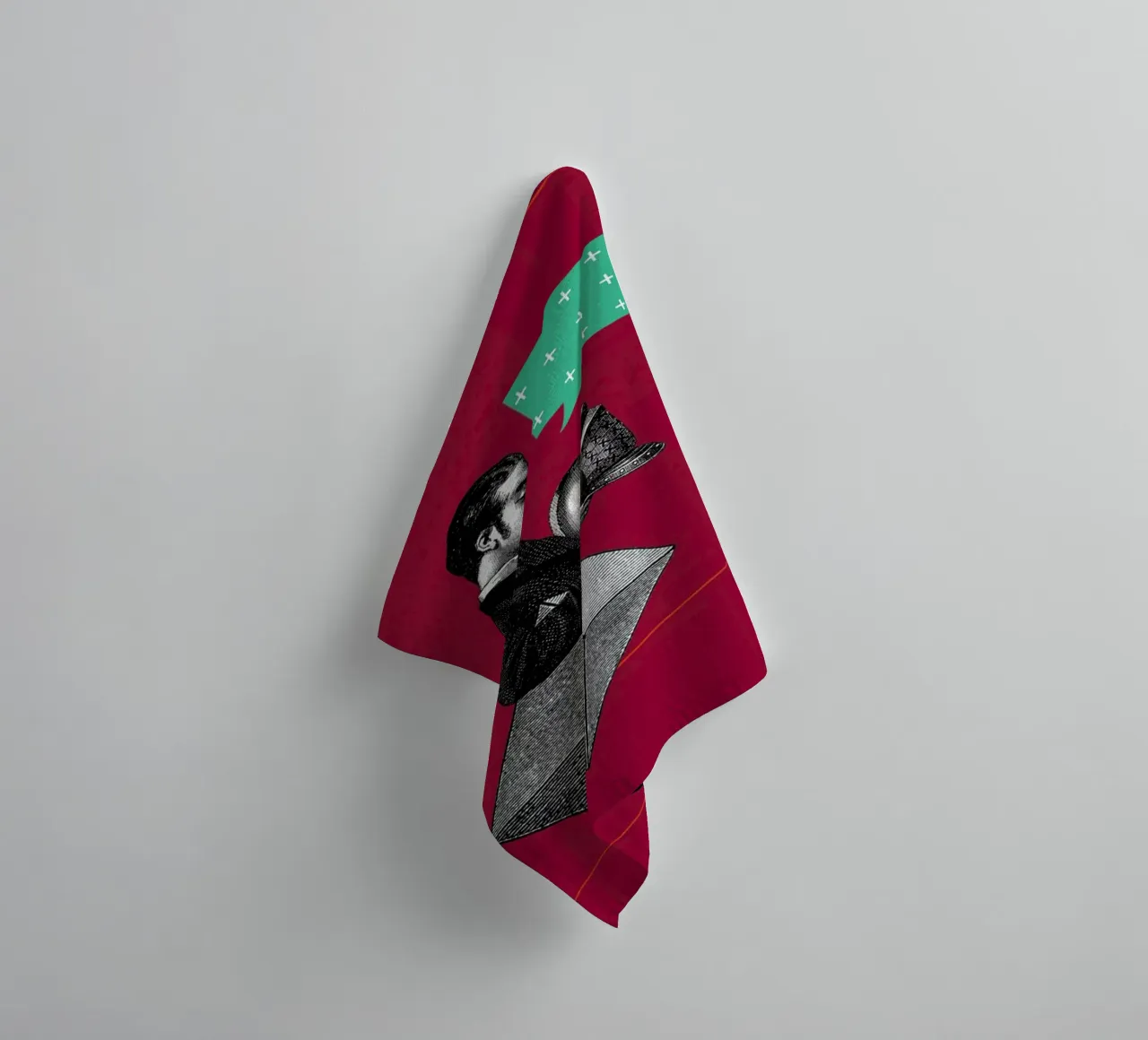 Red Conversation asciugamano da bagno da The Gently Unfurling Sneak