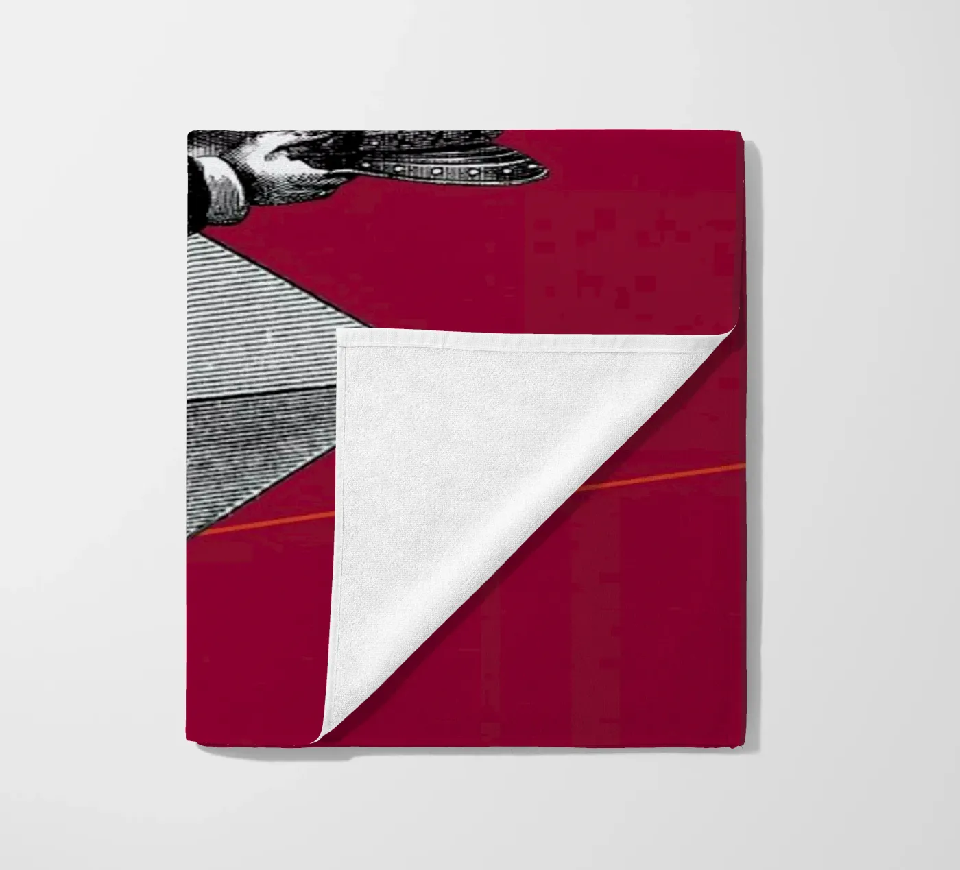 Red Conversation Strandtuch von The Gently Unfurling Sneak