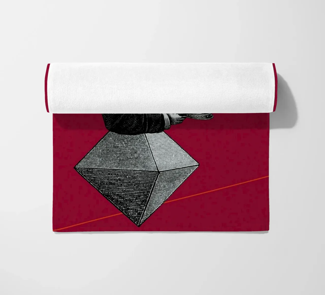 Red Conversation toalla de playa de The Gently Unfurling Sneak