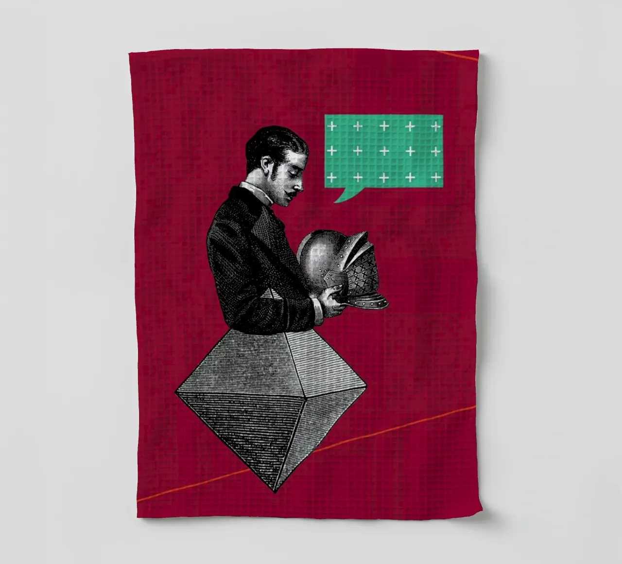 Red Conversation canovaccio da cucina da The Gently Unfurling Sneak