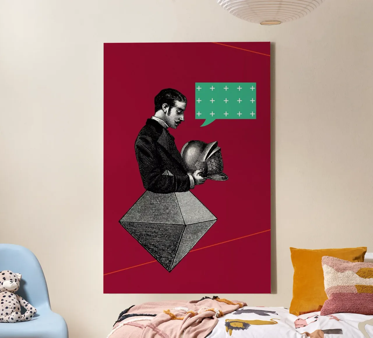 Red Conversation tela da The Gently Unfurling Sneak