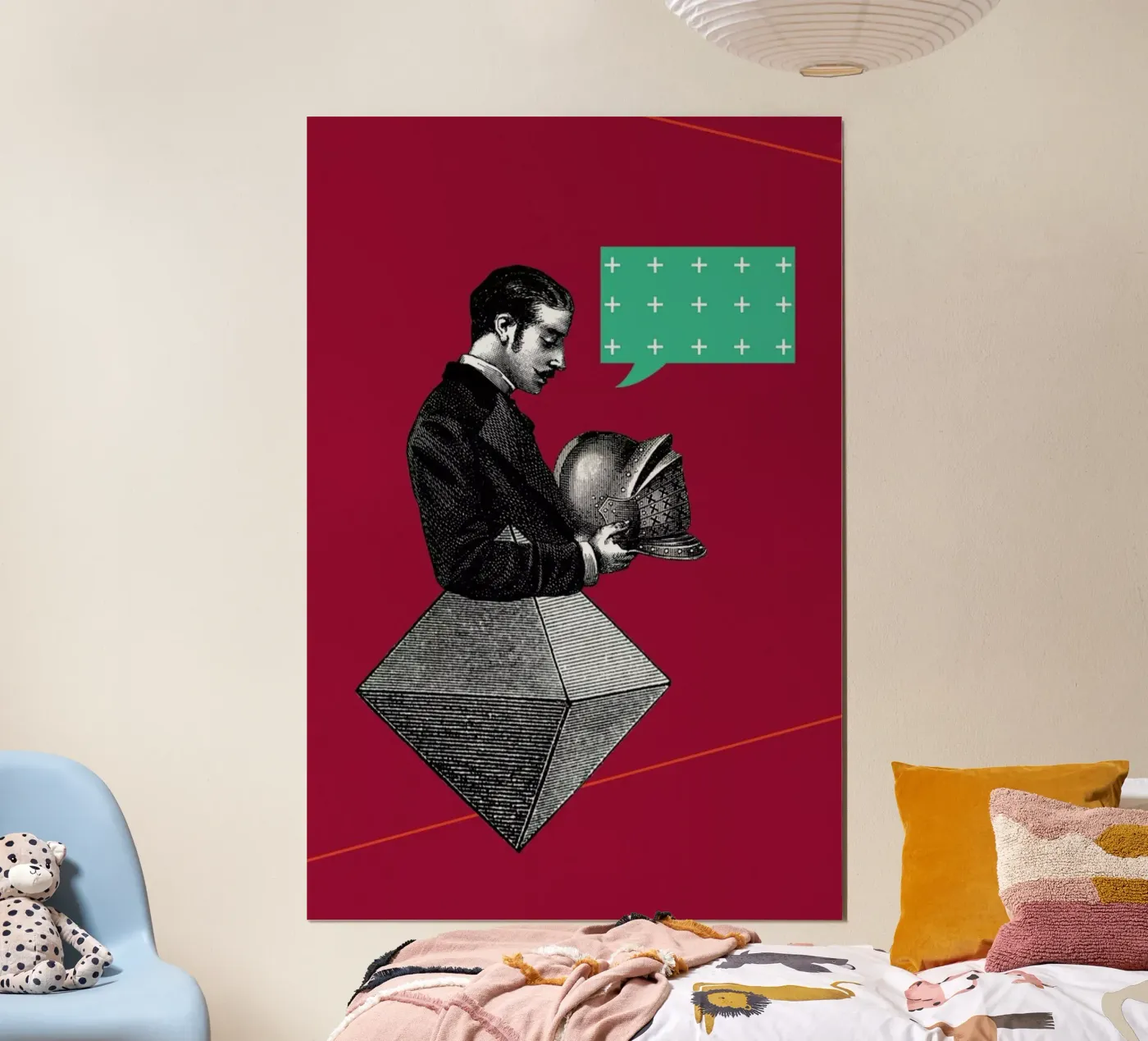 Red Conversation poster van The Gently Unfurling Sneak