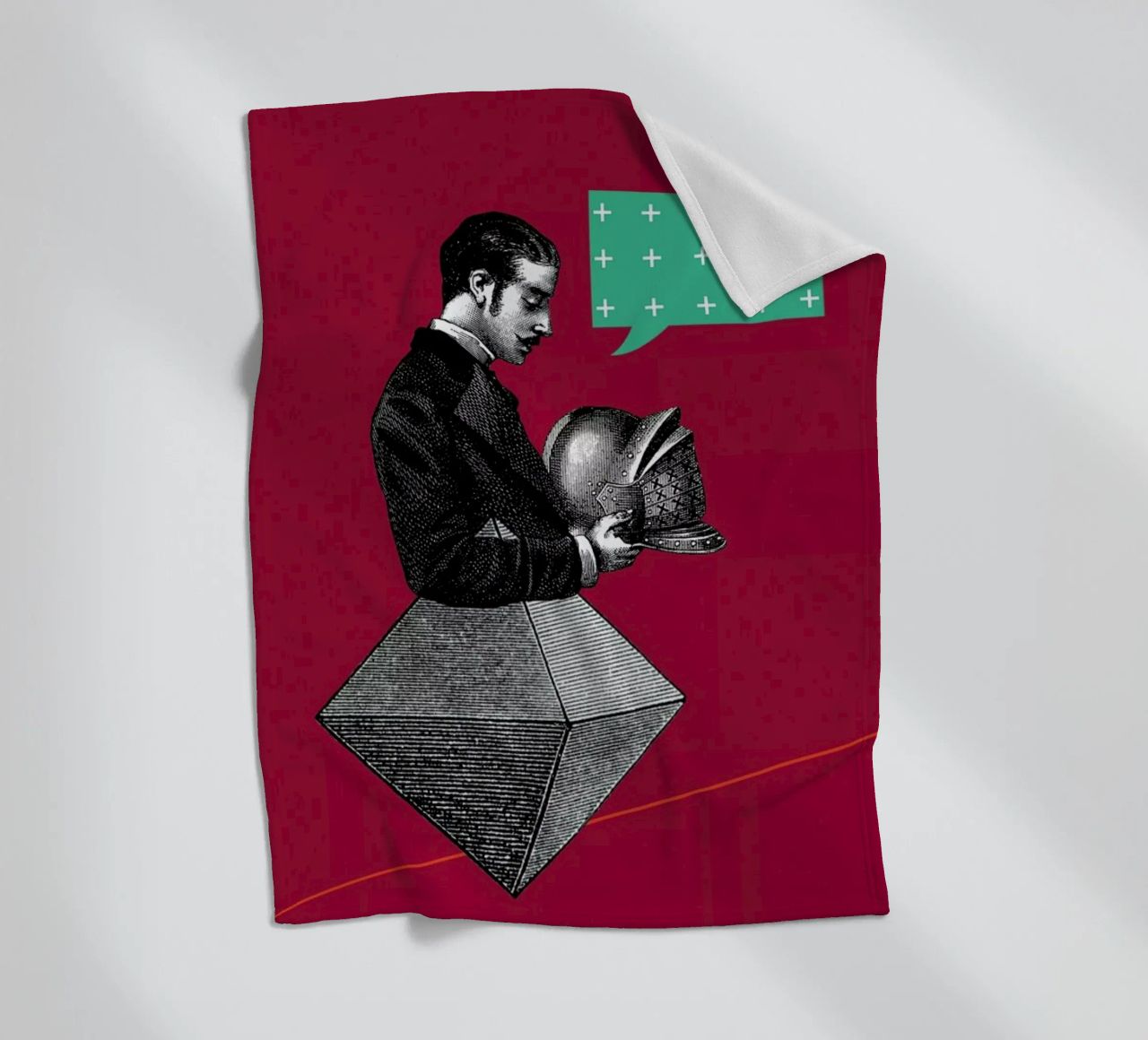 Red Conversation coperta in pile da The Gently Unfurling Sneak