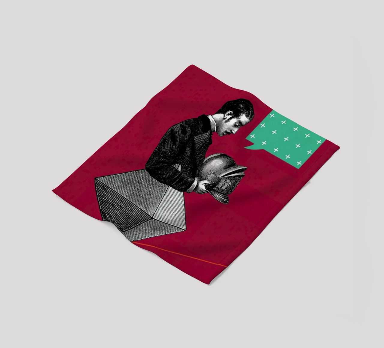 Red Conversation coperta in pile da The Gently Unfurling Sneak