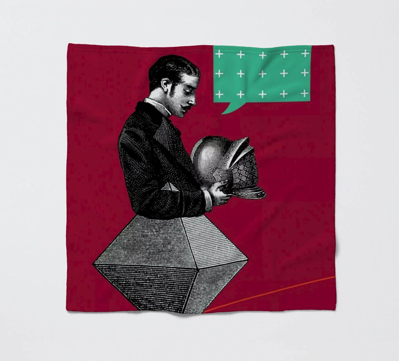 Red Conversation coperta in pile da The Gently Unfurling Sneak