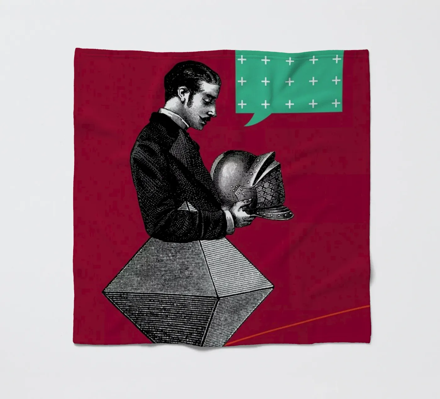 Red Conversation Fleecedecke von The Gently Unfurling Sneak