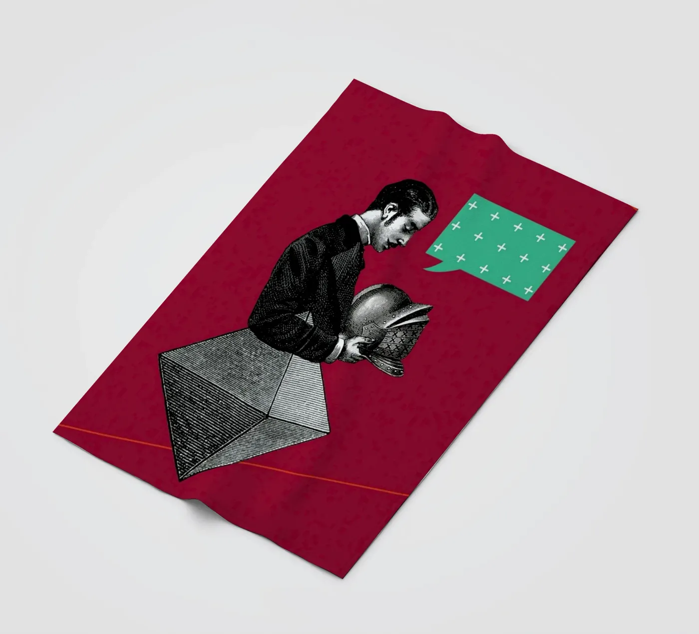 Red Conversation Fleecedecke von The Gently Unfurling Sneak