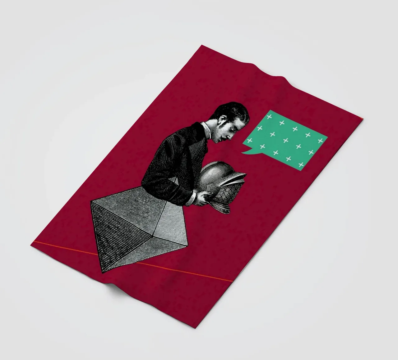 Red Conversation Fleecedecke von The Gently Unfurling Sneak