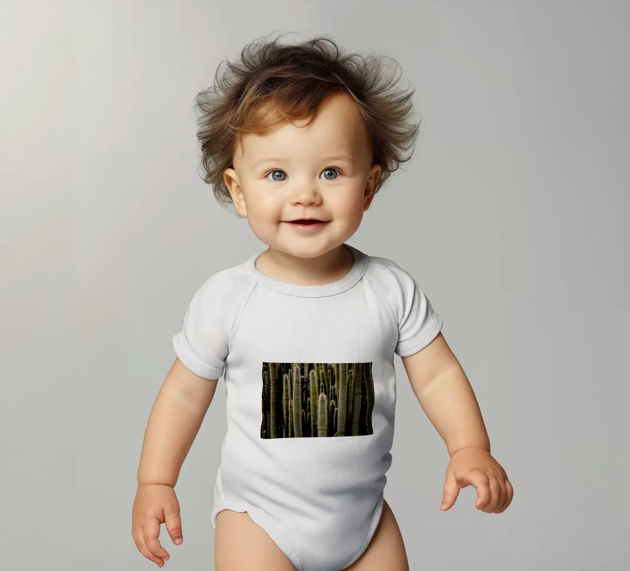 Sierras short-sleeve baby romper by Flora & Fauna