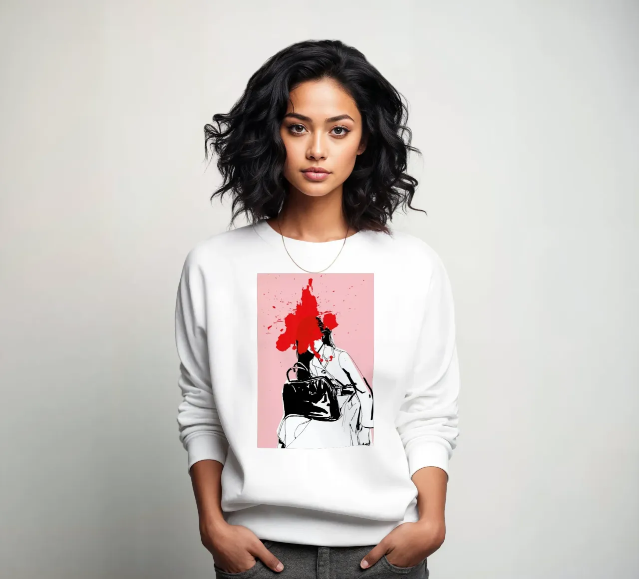 Red Splash Sweatshirt von Agnes KR Patience