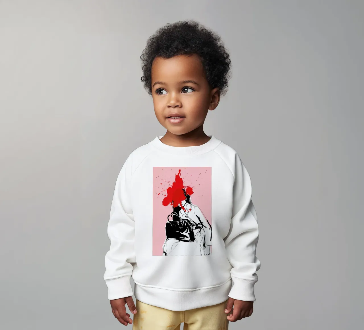 Red Splash baby sweatshirt by Agnes KR Patience