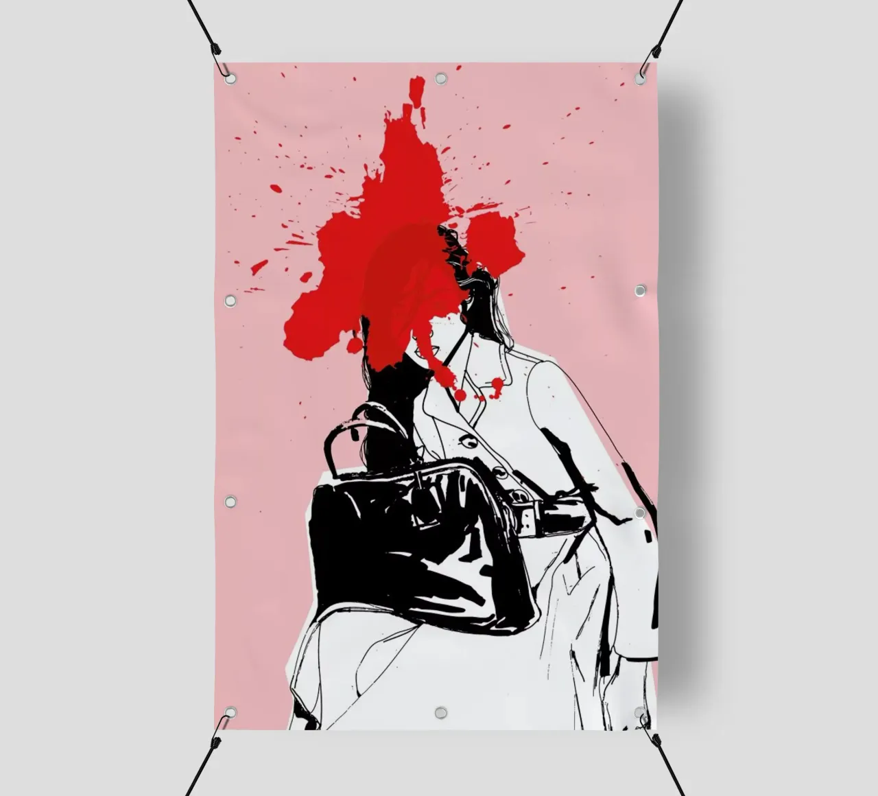 Red Splash pvc cover by Agnes KR Patience