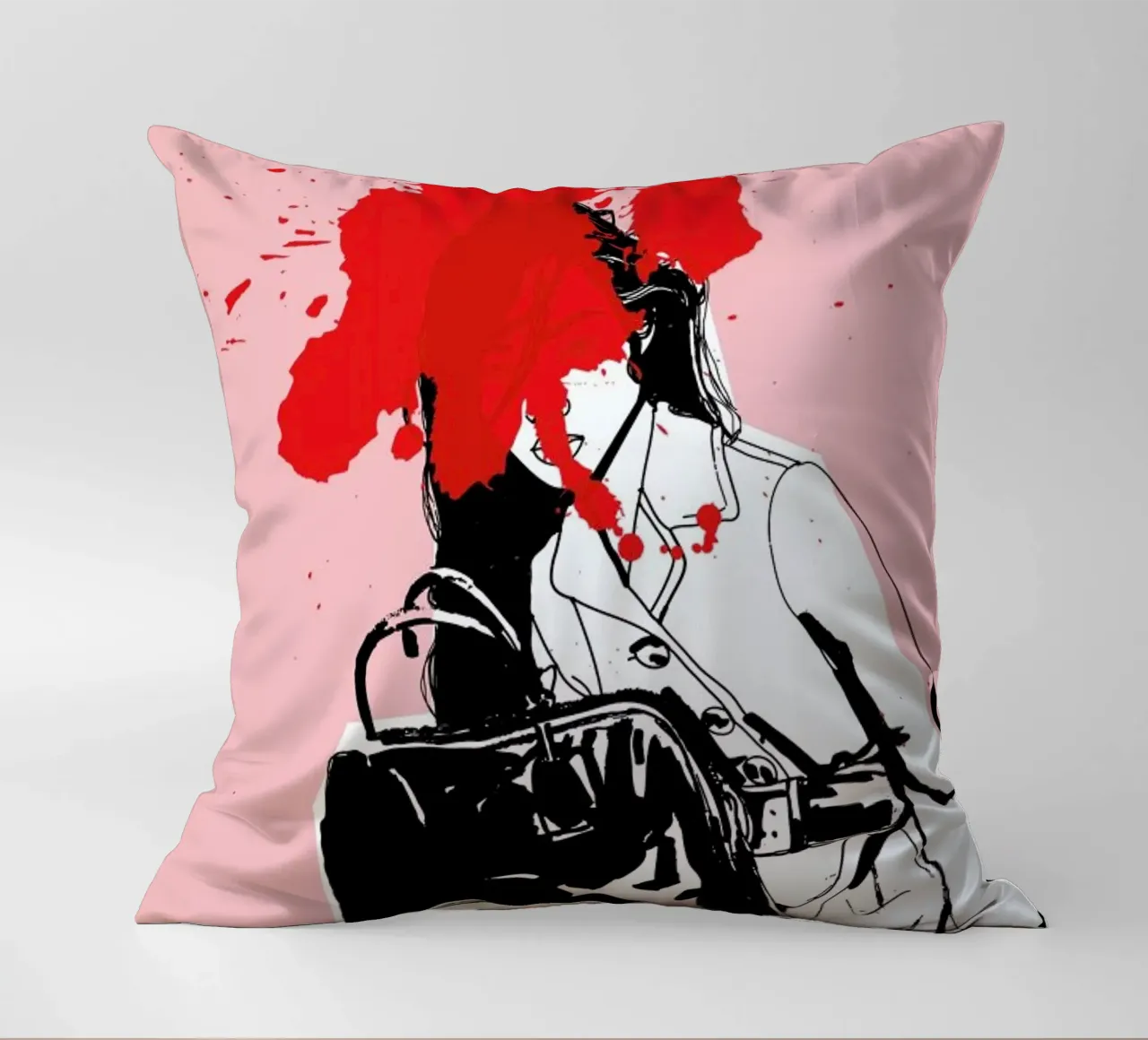 Red Splash cuscino da Agnes KR Patience