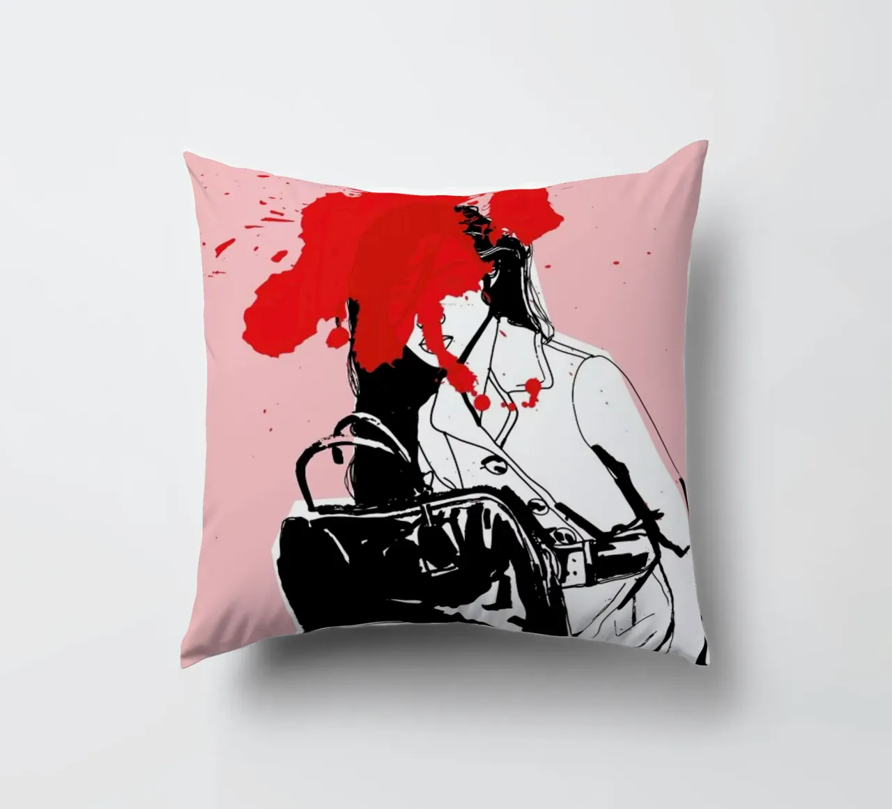 Red Splash cuscino da Agnes KR Patience