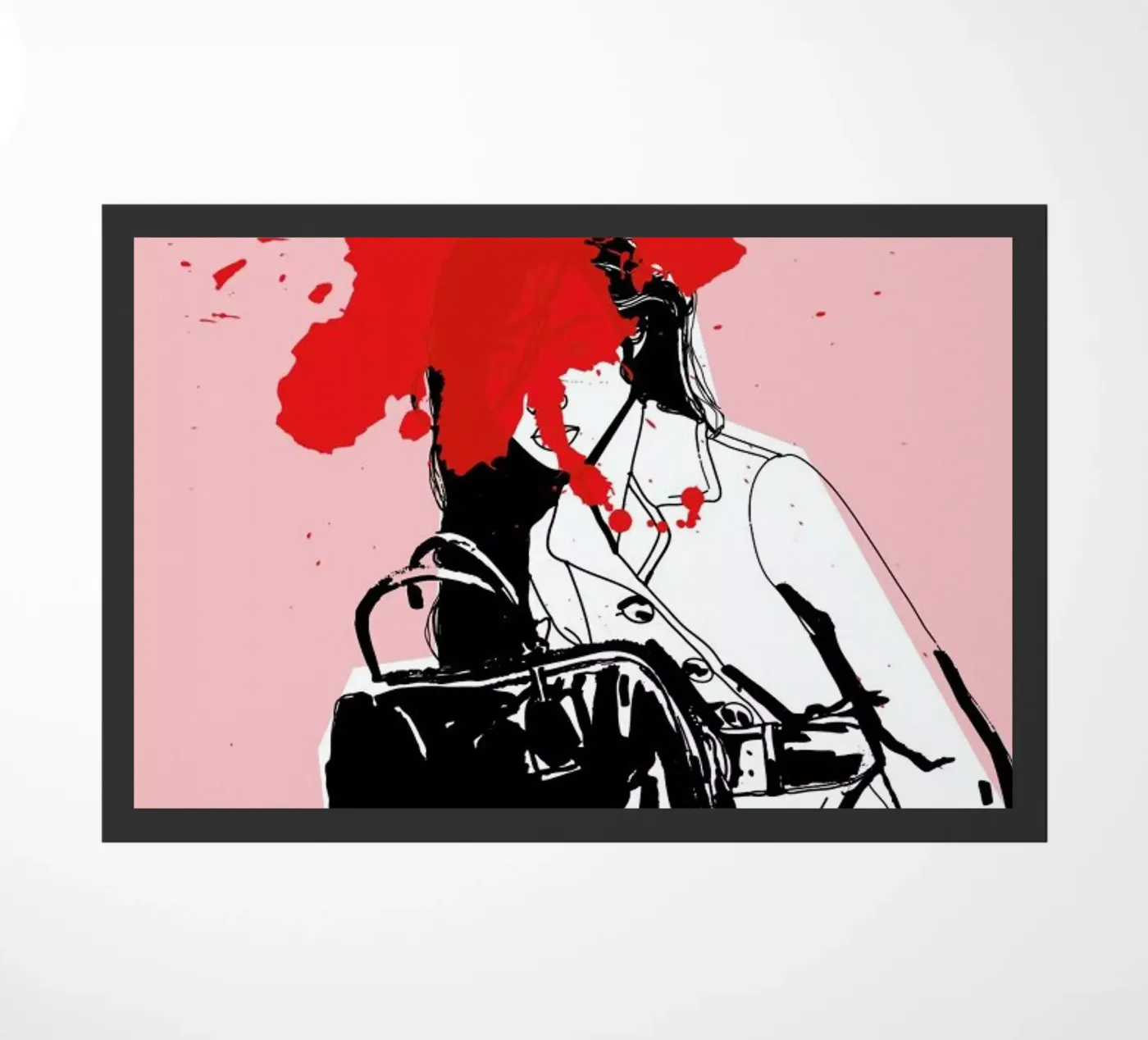 Red Splash deurmat van Agnes KR Patience