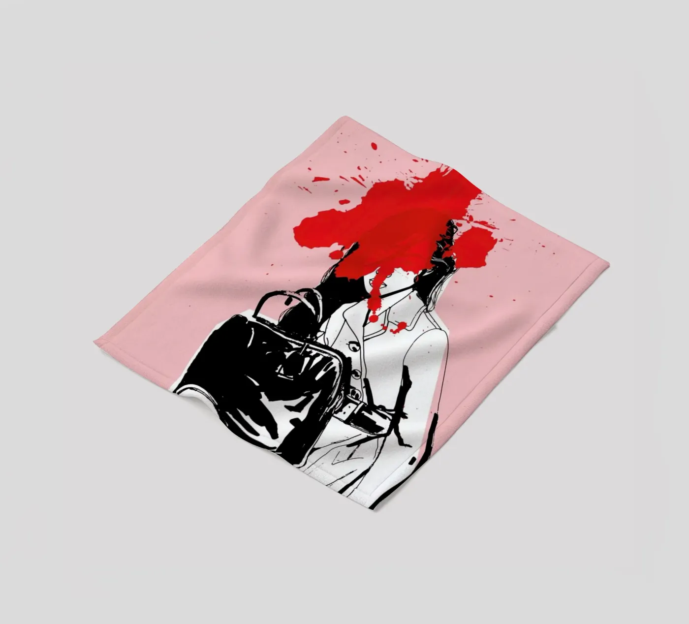 Red Splash Fleecedecke von Agnes KR Patience