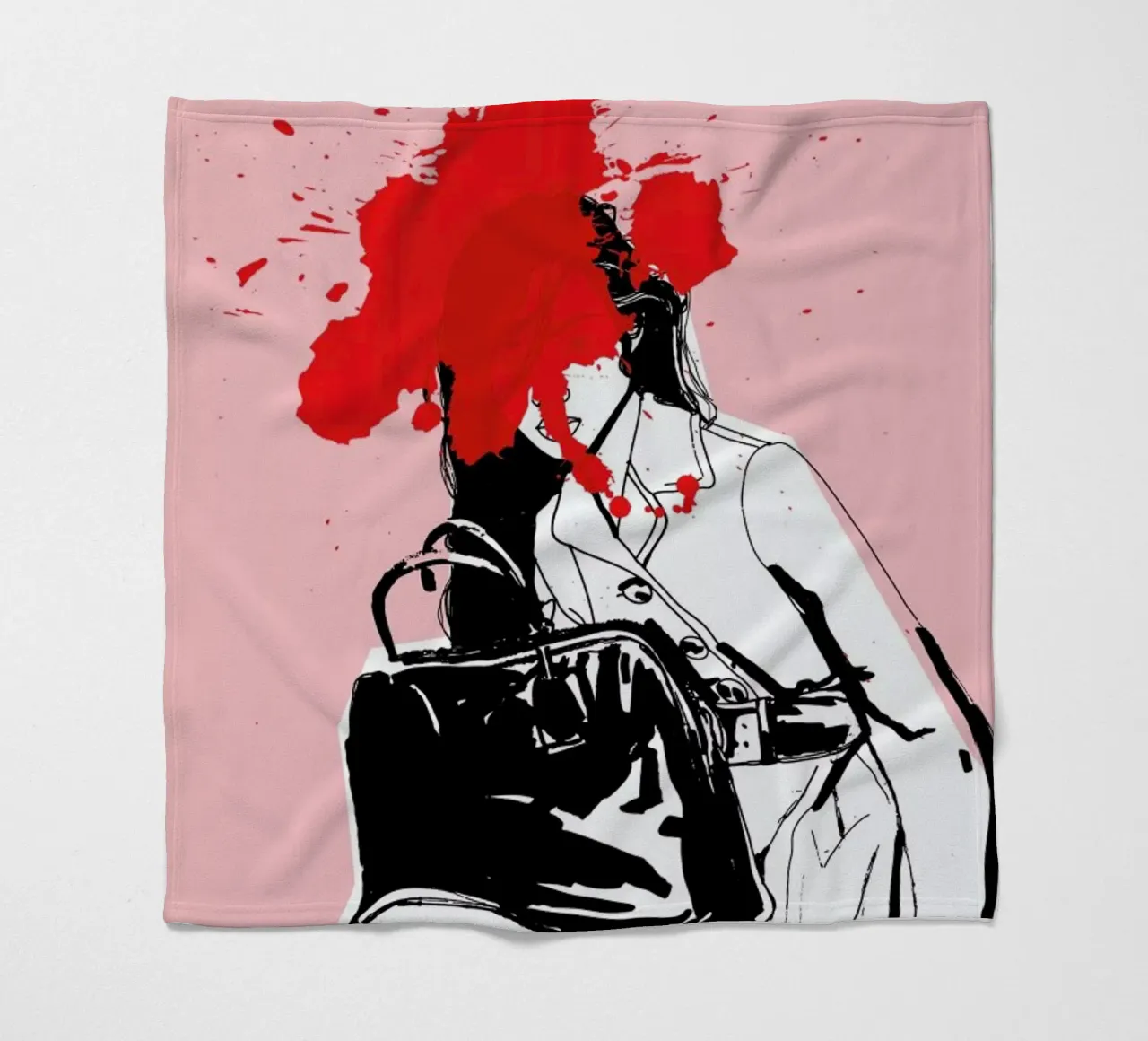 Red Splash fleecedeken van Agnes KR Patience