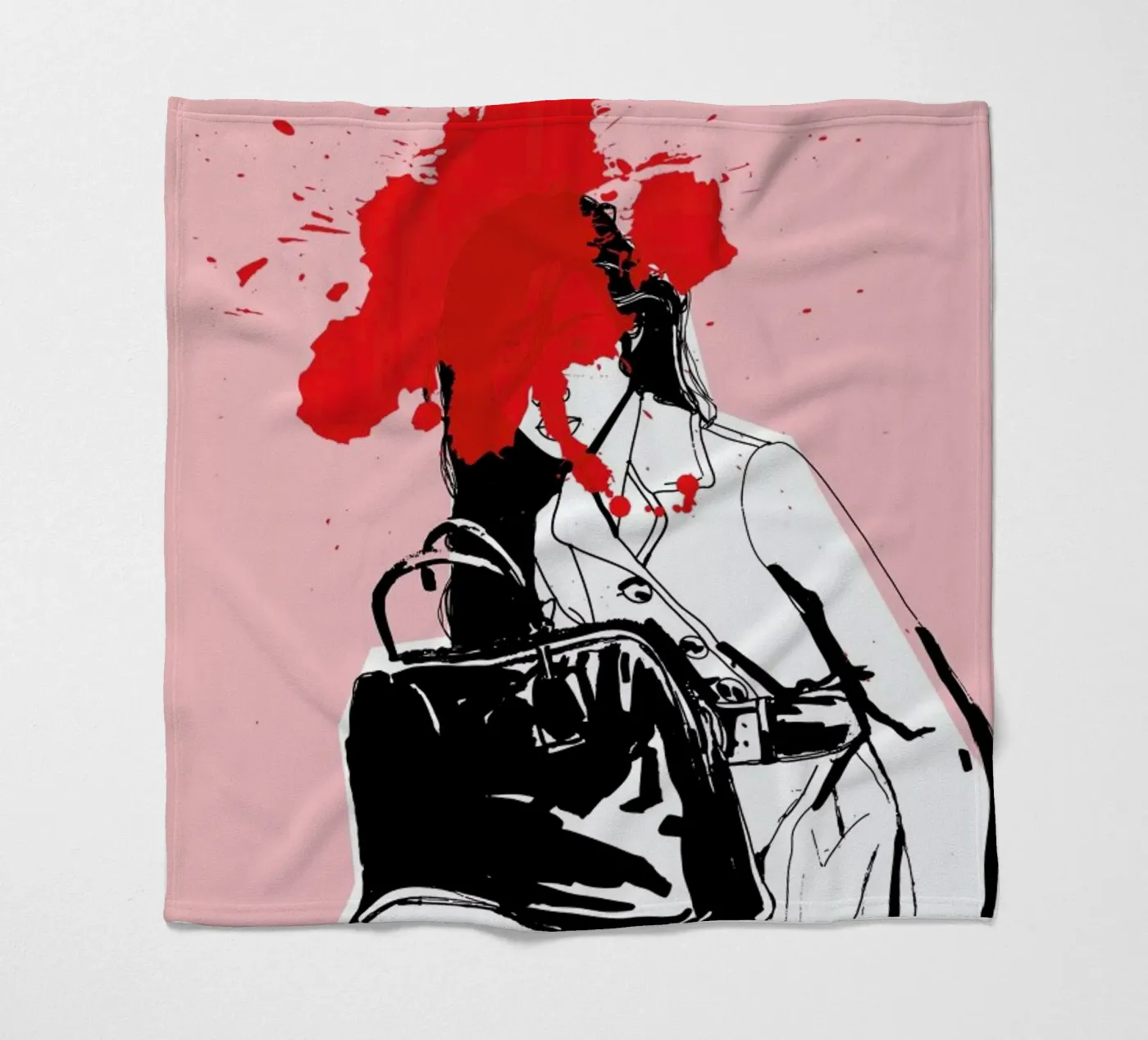 Red Splash Fleecedecke von Agnes KR Patience