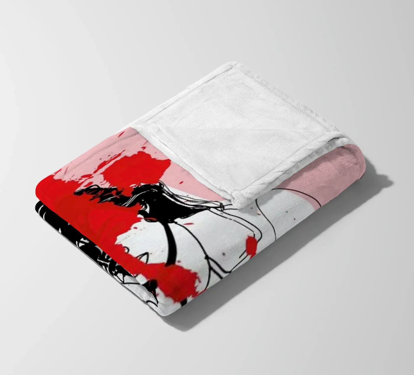 Red Splash Fleecedecke von Agnes KR Patience