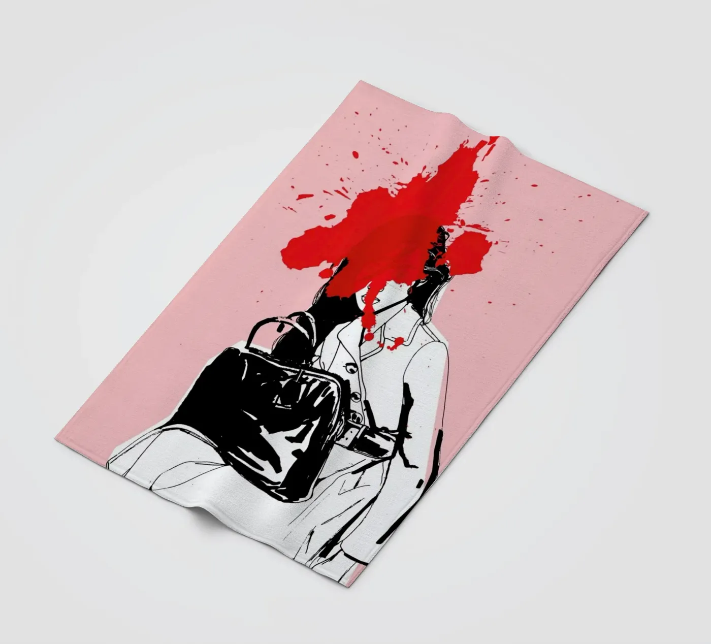 Red Splash Fleecedecke von Agnes KR Patience