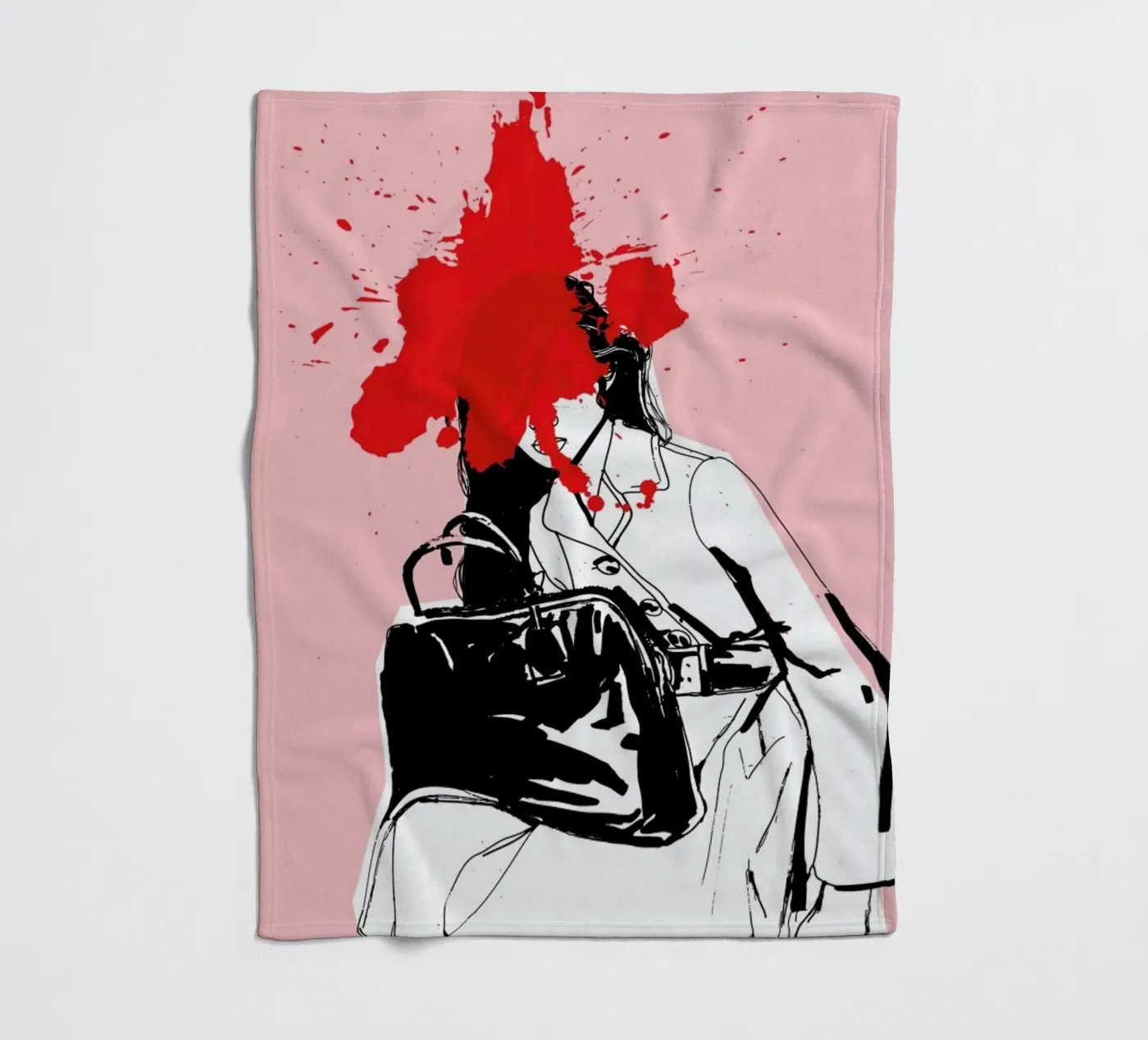 Red Splash Fleecedecke von Agnes KR Patience