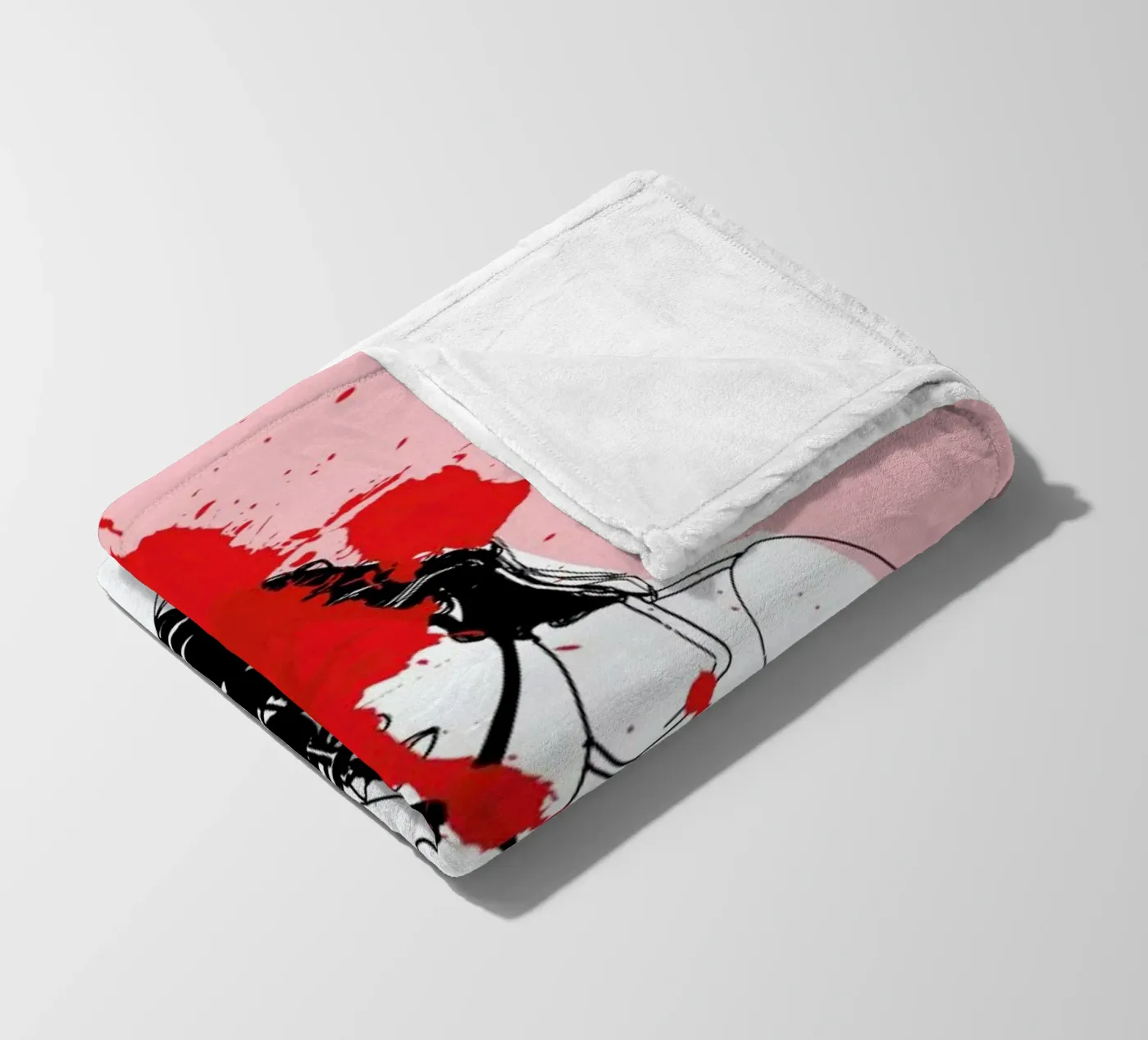 Red Splash Fleecedecke von Agnes KR Patience