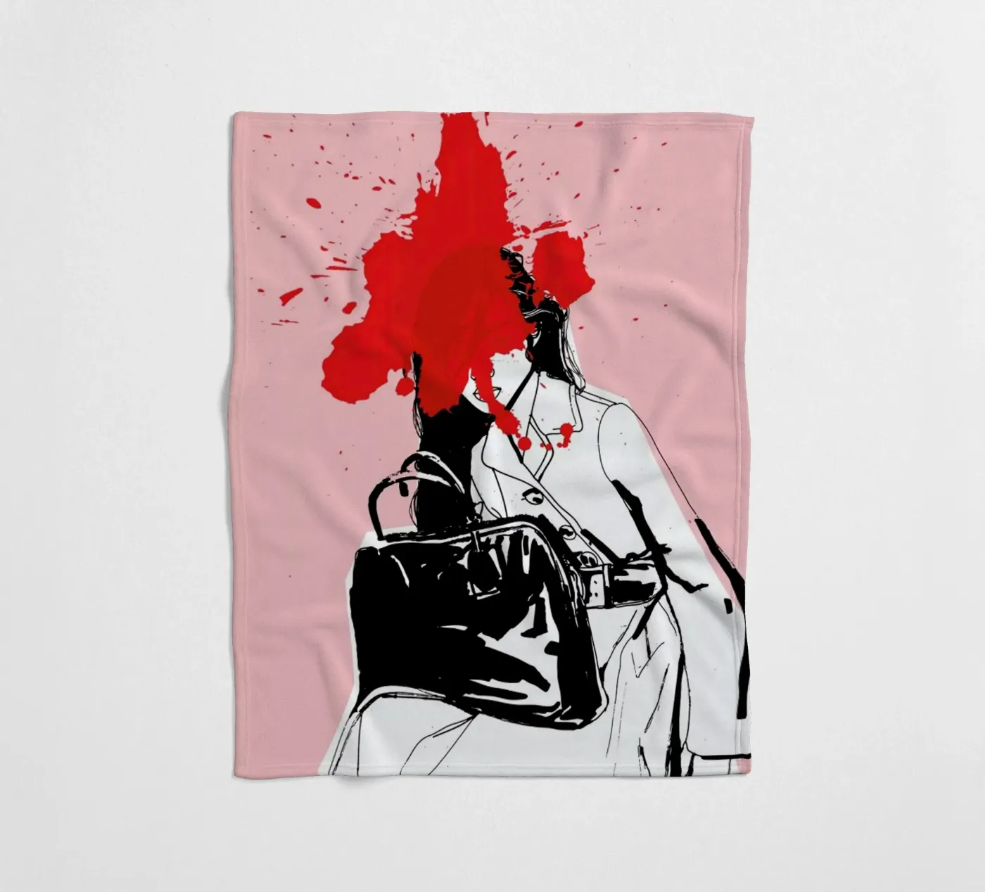 Red Splash Fleecedecke von Agnes KR Patience