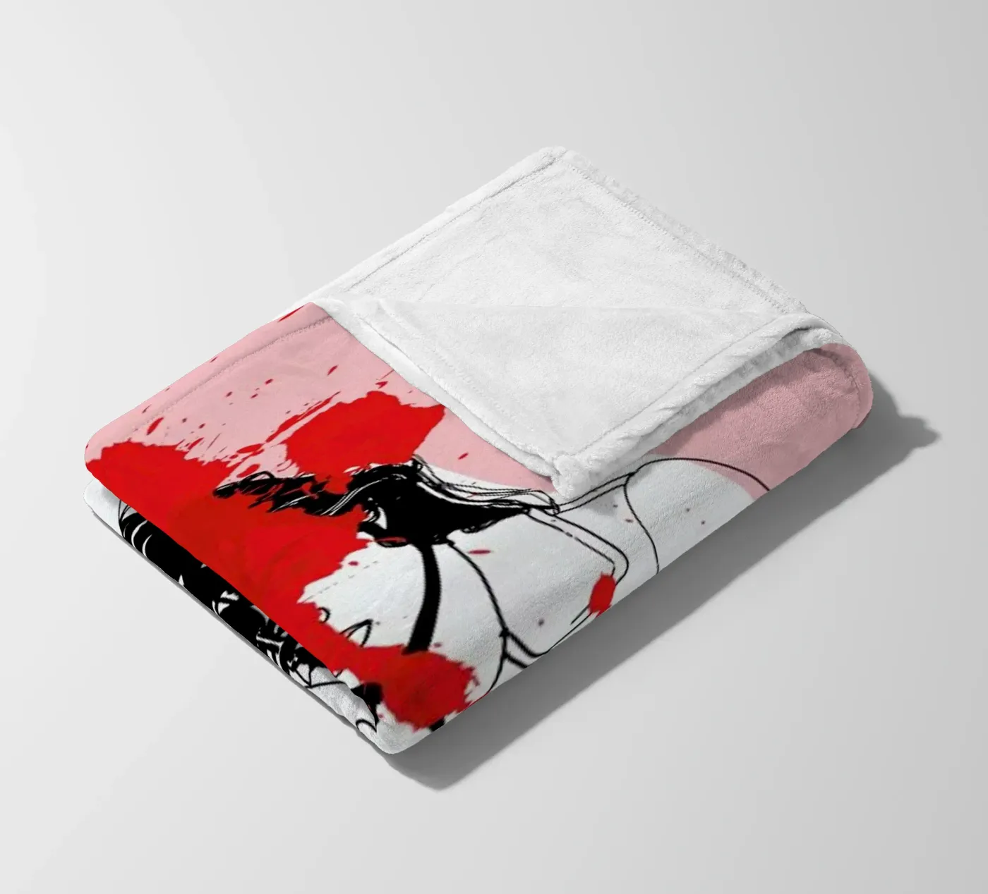 Red Splash Fleecedecke von Agnes KR Patience