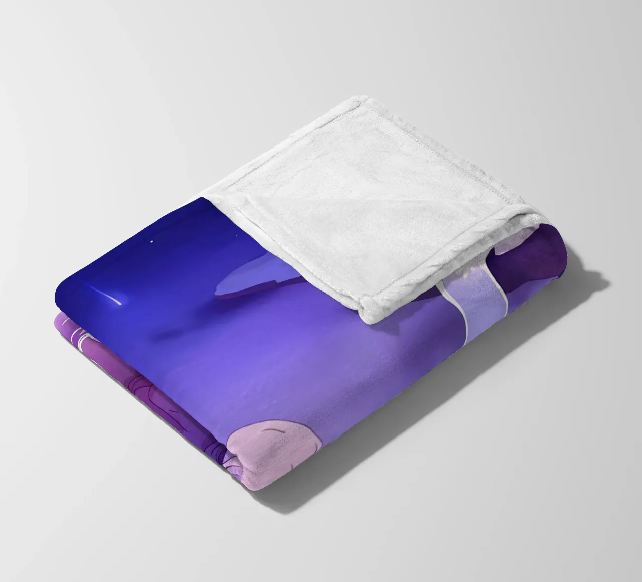 Un ragazzo in piedi in cascate da sogno Lofi Art coperta in pile da LoFi Gallery