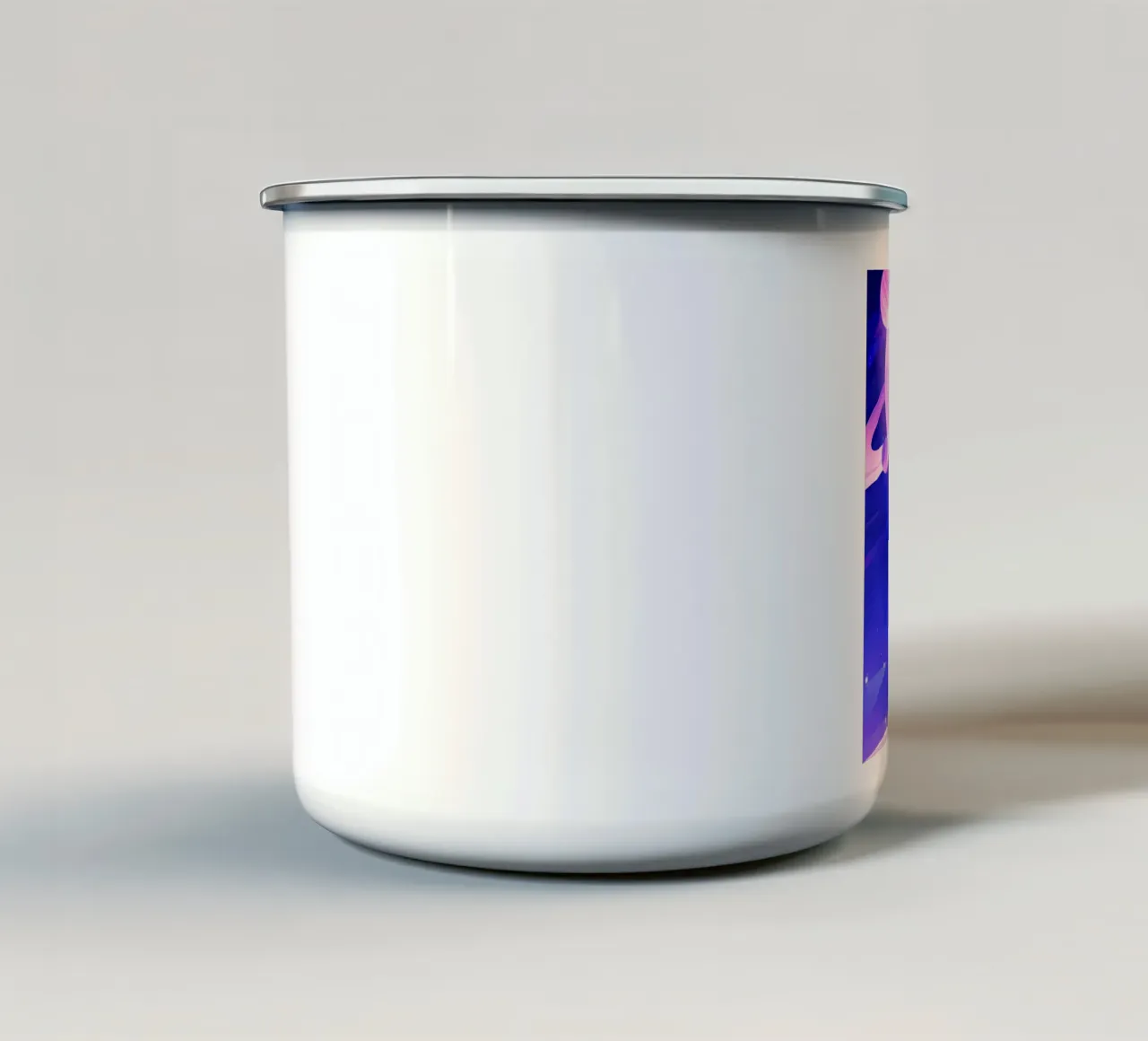 Un garçon regardant un groupe de planètes de la lune rêveuse Lofi Art mug en émail de LoFi Gallery