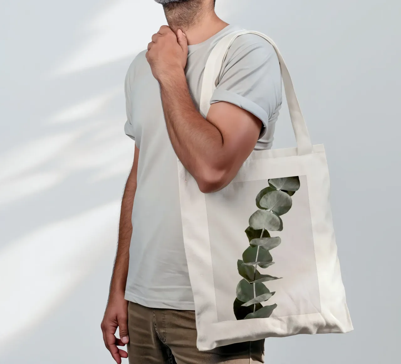 Mint Green Dried Eucalyptus Branches tote bag by Studio Nahili