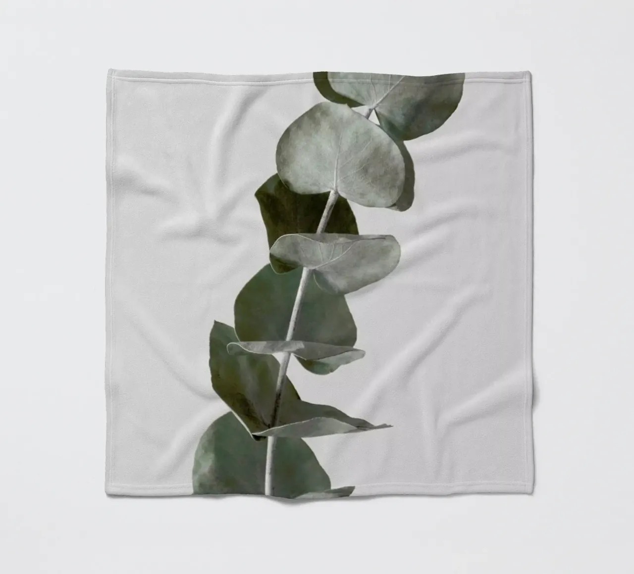 Mint Green Dried Eucalyptus Branches Fleecedecke von Studio Nahili