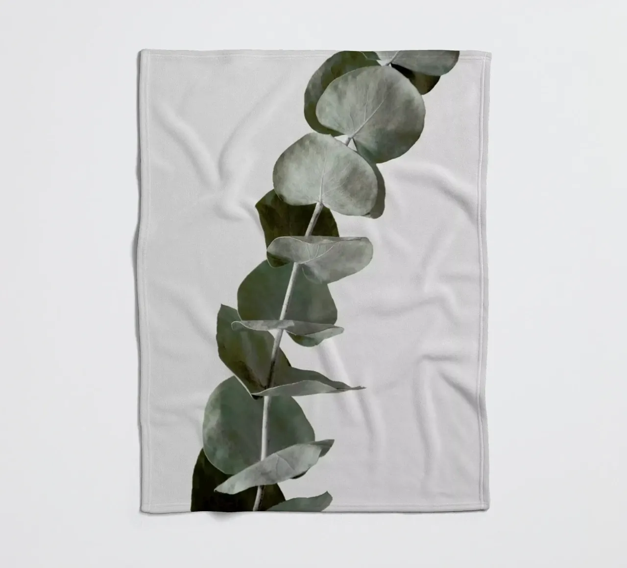 Mint Green Dried Eucalyptus Branches Fleecedecke von Studio Nahili