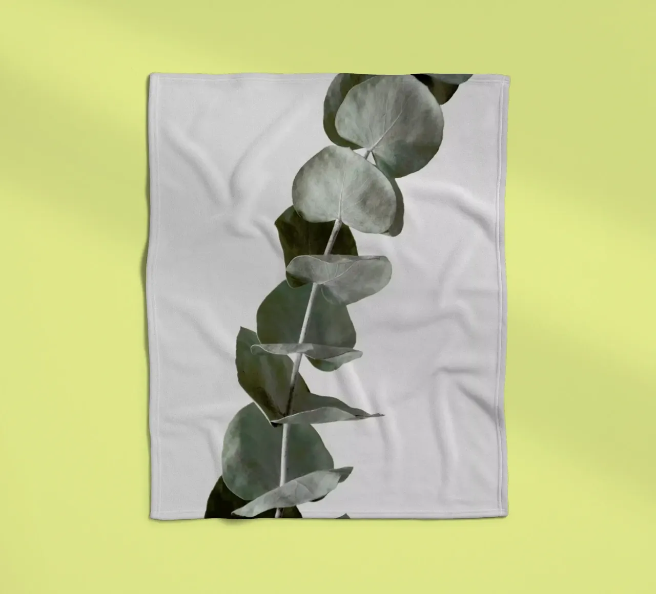 Mint Green Dried Eucalyptus Branches Fleecedecke von Studio Nahili