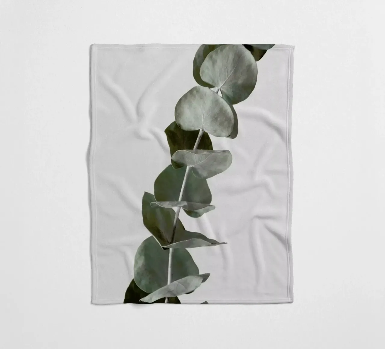 Mint Green Dried Eucalyptus Branches Fleecedecke von Studio Nahili