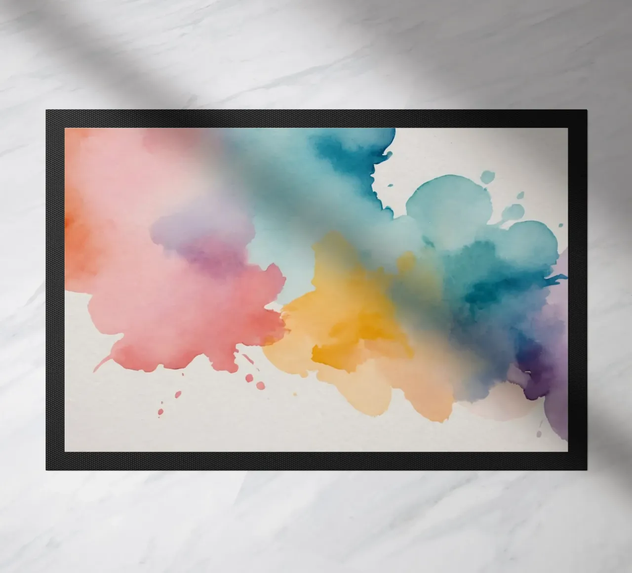 Disegno astratto ad acquerello per sfondi creativi zerbino da DesignDoodle