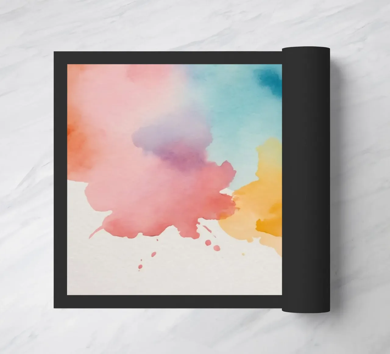 Disegno astratto ad acquerello per sfondi creativi zerbino da DesignDoodle
